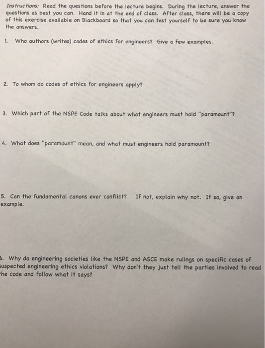 Solved NATIONAL SOCIETY OF SPE PAOFESSIODAL ENGINEERS COde | Chegg.com