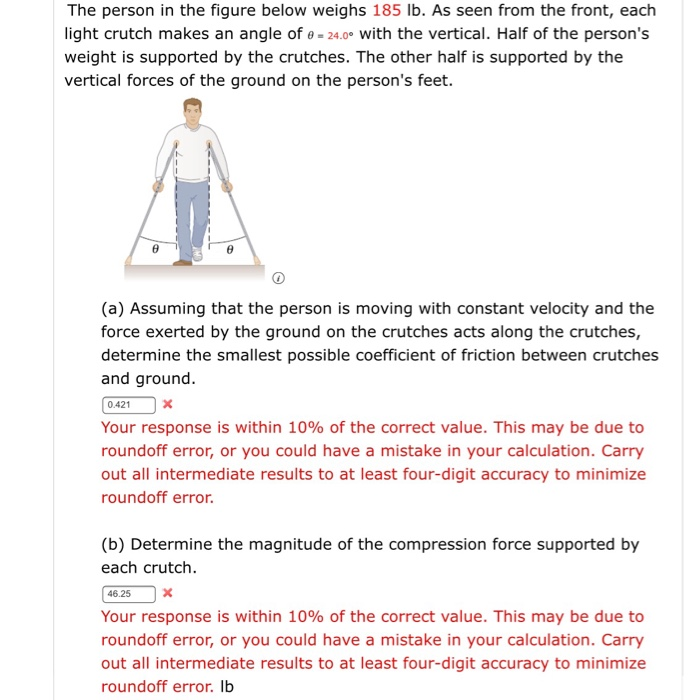 Solved The person in the figure below weighs 185 lb. As seen | Chegg.com