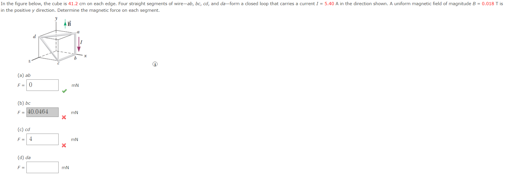 Solved n the positive y direction. Determine the magnetic | Chegg.com