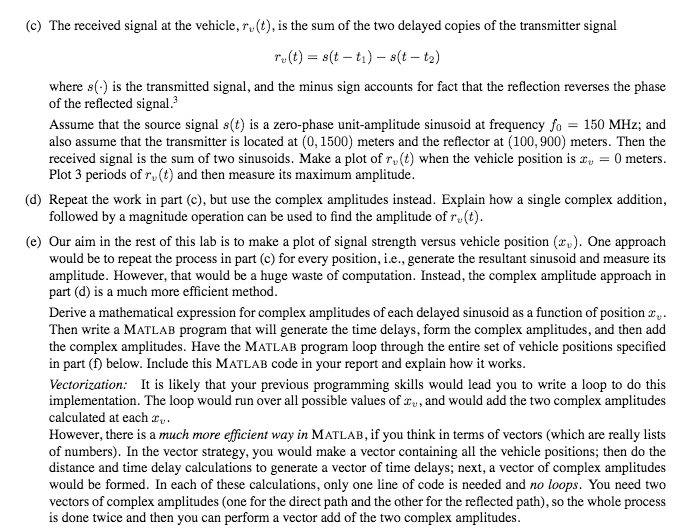 6 Lab Exercise Multipath Fading In a mobile radio