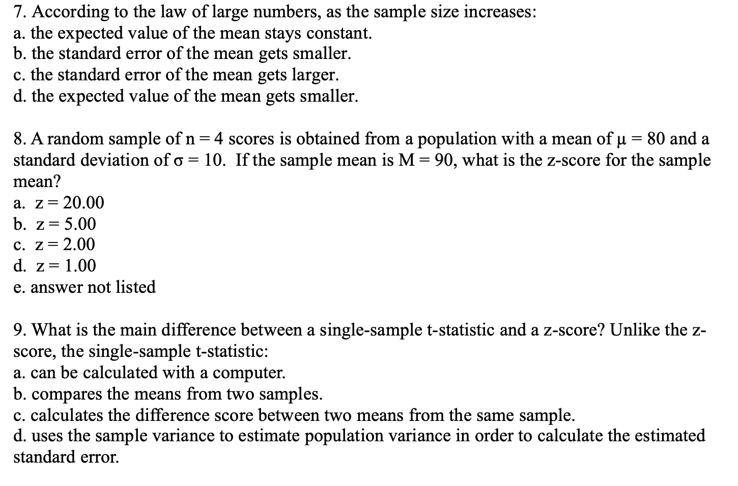Law of large numbers, Probability, Sampling & Estimation