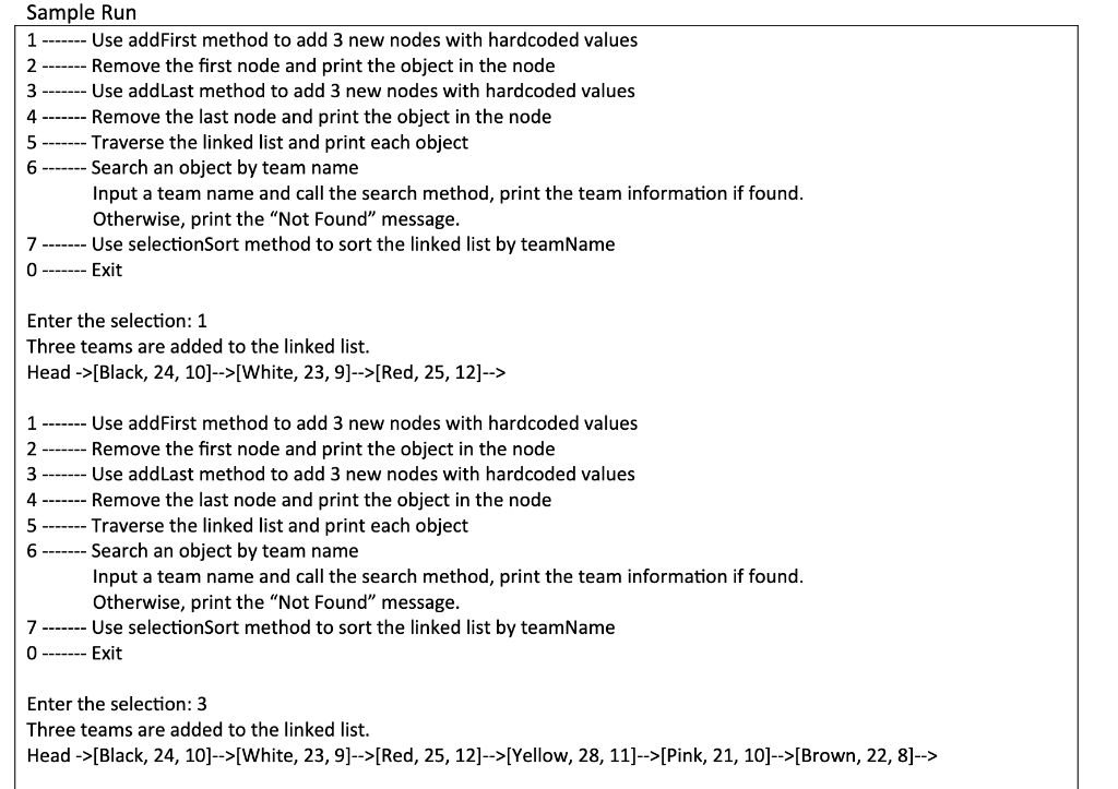 Solved Java LinkedList Problem. I am really stuck at this. | Chegg.com