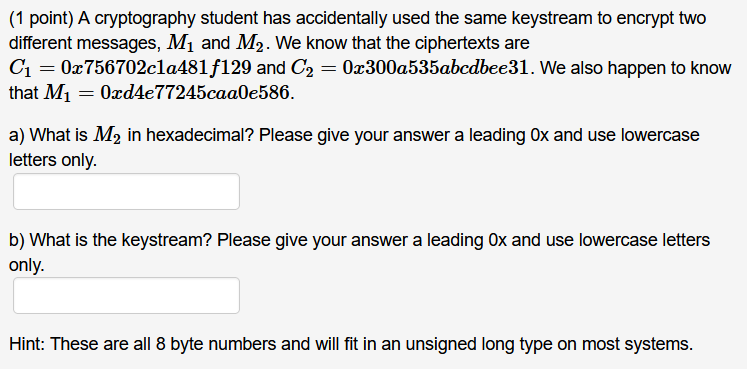 Solved (1 point) Suppose you have an LFSR with state bits | Chegg.com