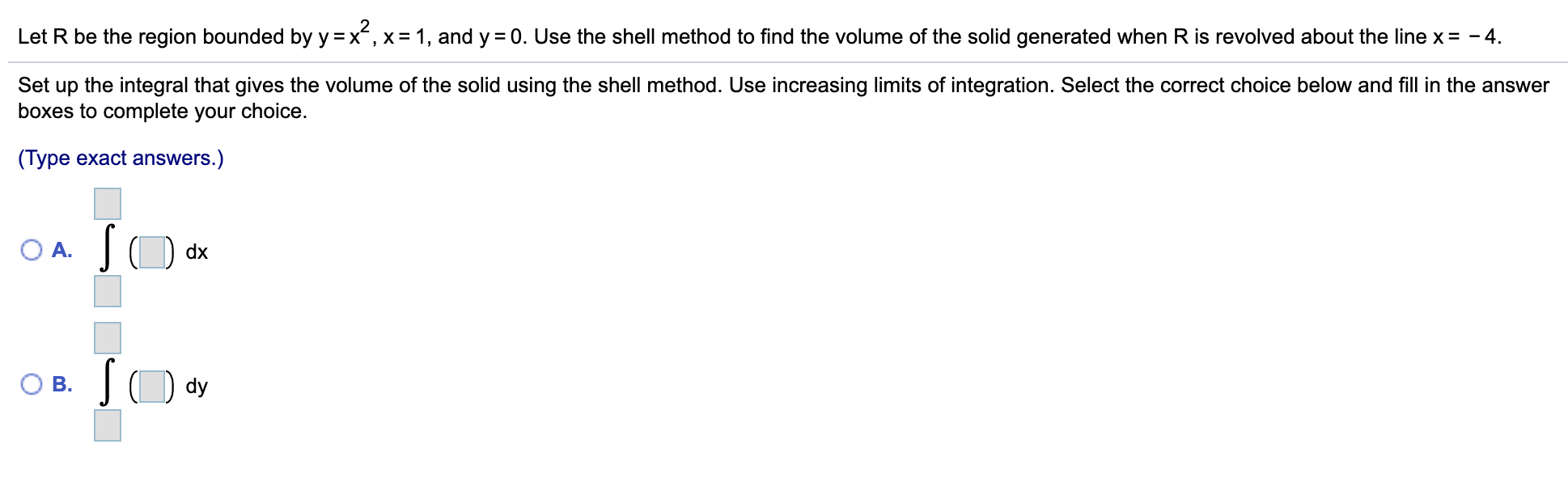 Solved Please help me set up the integral for these | Chegg.com