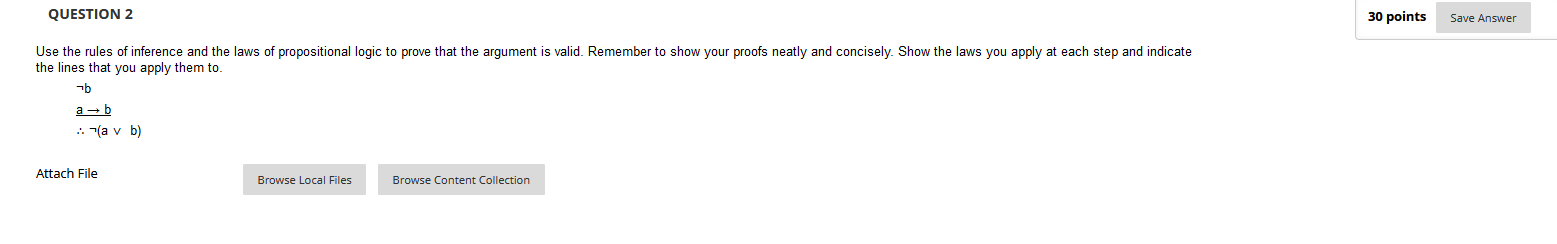 Solved QUESTION 2 30 points Save Answer Use the rules of | Chegg.com