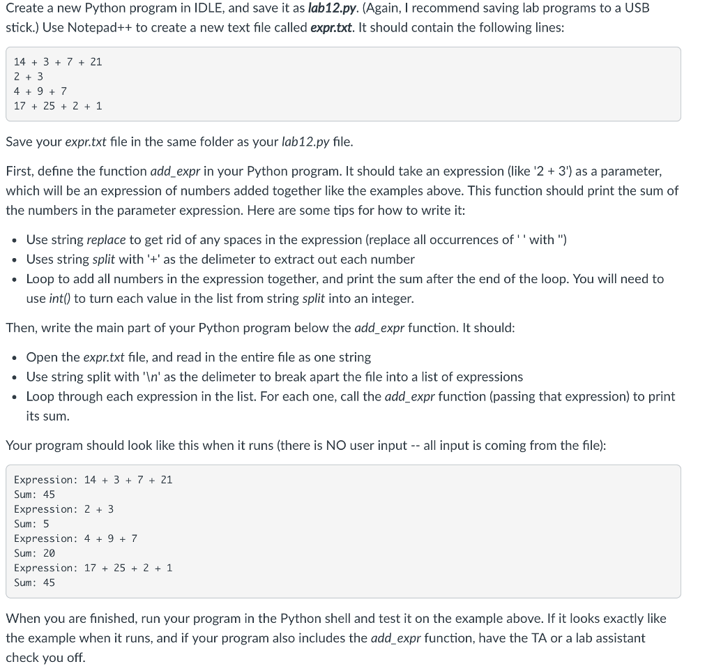 Solved Create a new Python program in IDLE, and save it as | Chegg.com