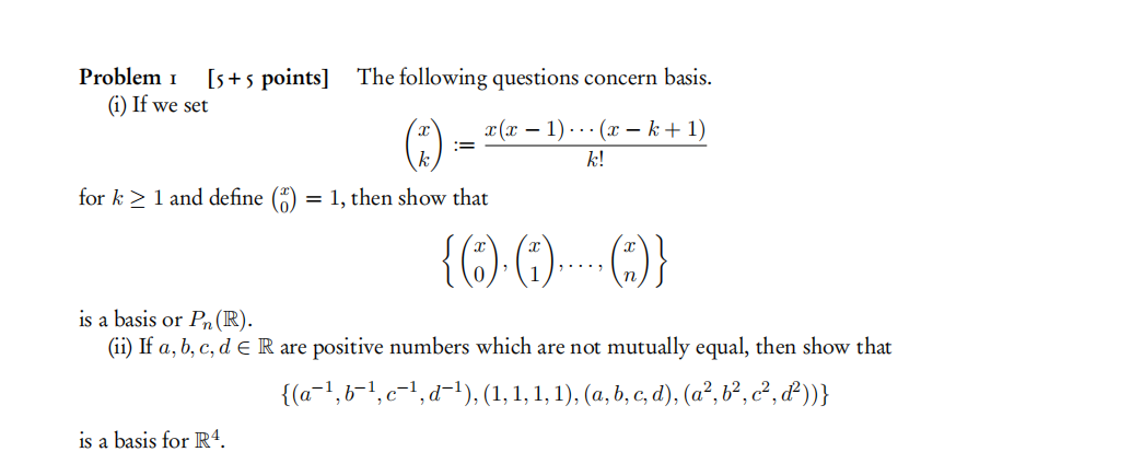 Solved Problemi [5+5 Points] The Following Questions Concern | Chegg.com