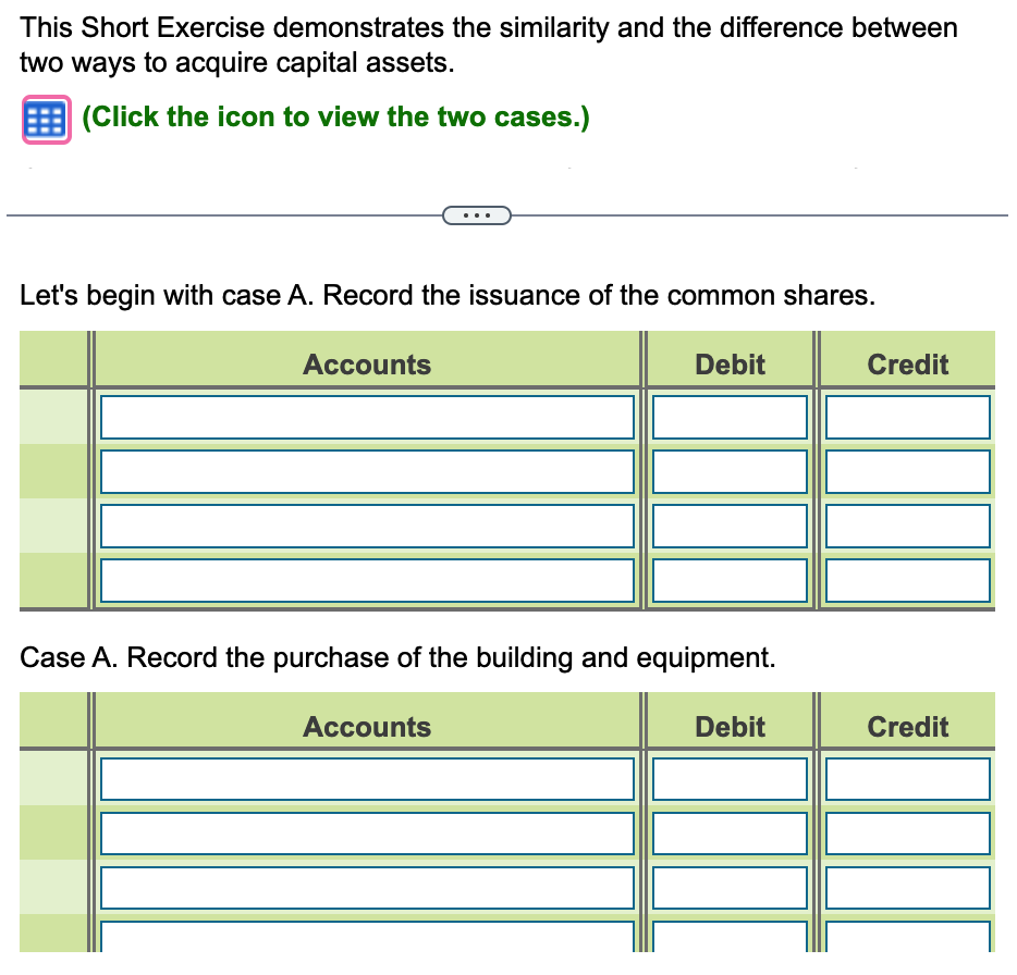 Solved Cases This Short Exercise demonstrates the | Chegg.com