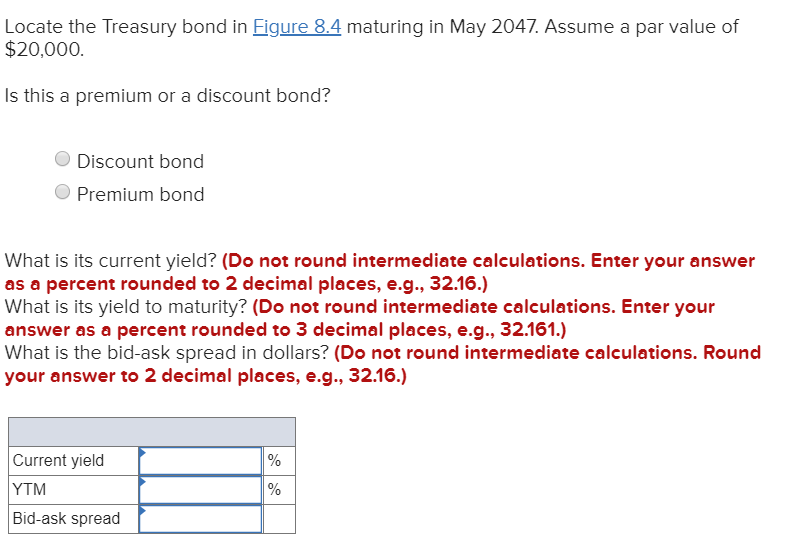 Locate The Treasury Bond In Figure 8.4 Maturing In | Chegg.com