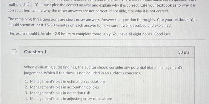 Solved Multiple Choice. You Must Pick The Correct Answer And | Chegg.com