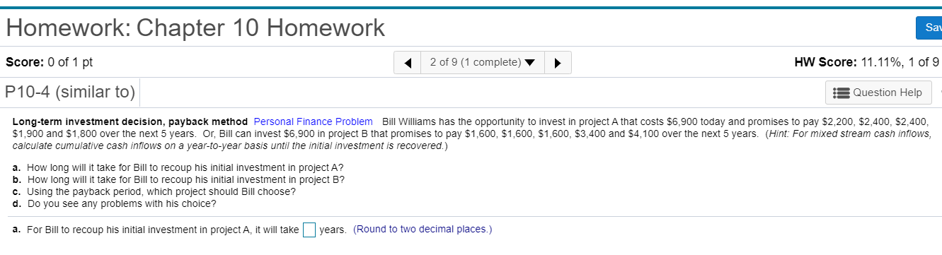 Solved Homework: Chapter 10 Homework Say Score: 0 of 1 pt 2 | Chegg.com