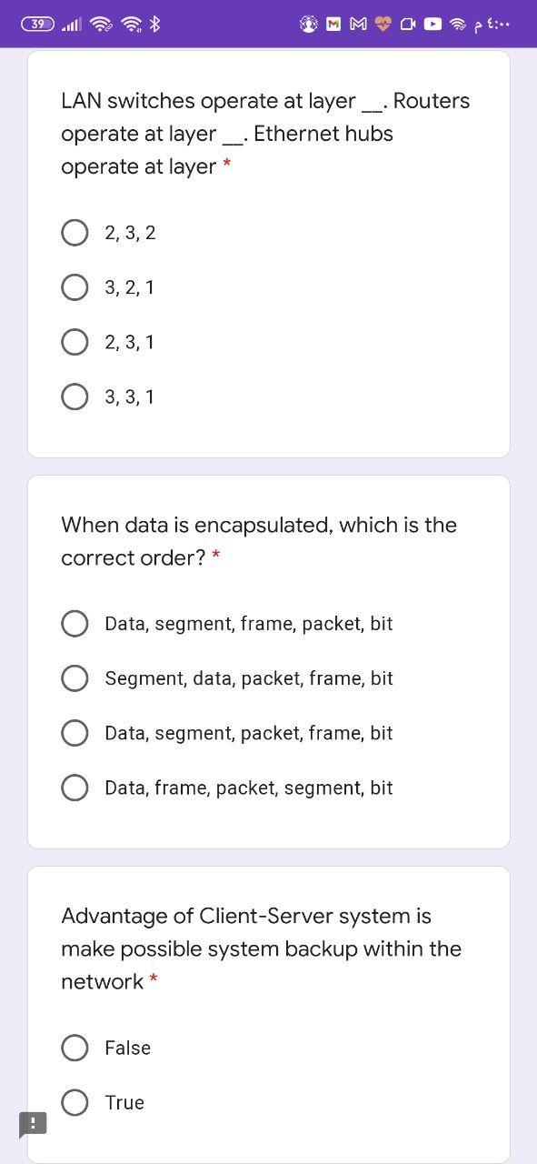 Solved جااا 39 LAN switches operate at layer Routers operate