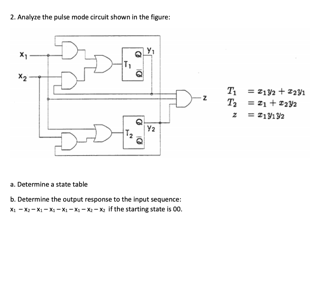 Solved 2. Analyze the pulse mode circuit shown in the | Chegg.com