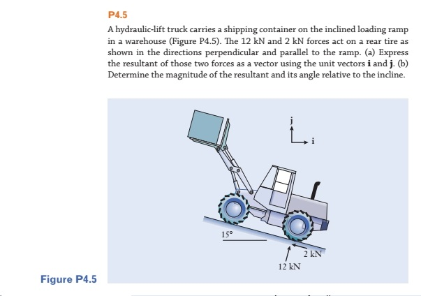 Inclined Loading Ramp Solved P4.5 A hydraulic-lift truck carries a shipping | Chegg.com