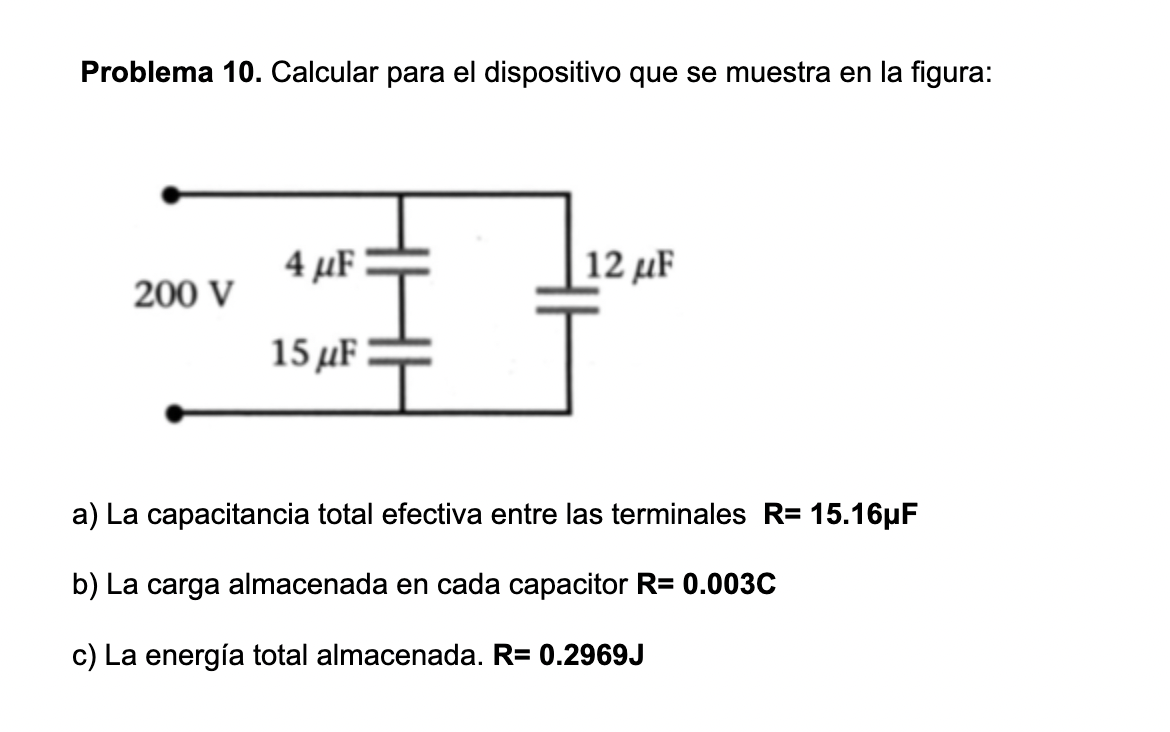 Solved Problema 10. Calcular para el dispositivo que se | Chegg.com