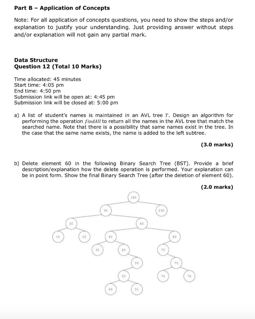 Solved Part B - Application of Concepts Note: For all | Chegg.com