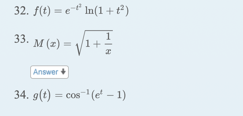 Solved 32, 33, And 34 Explain, Using Why The Function Is | Chegg.com