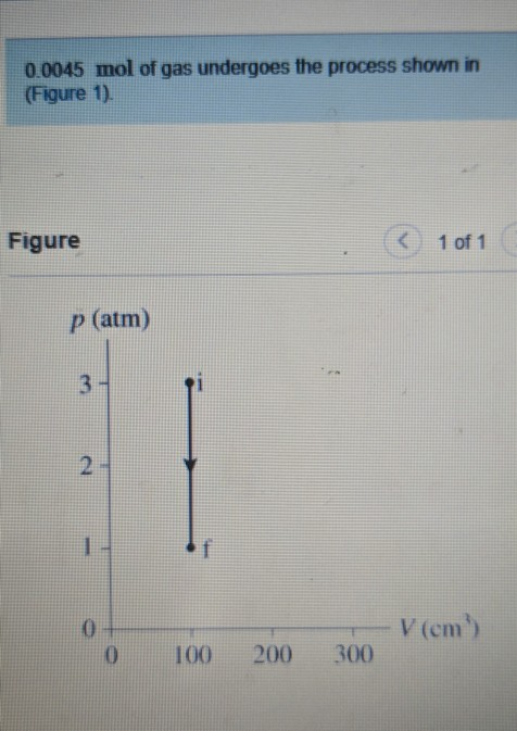 Solved 0.0045 Mol Of Gas Undergoes The Process Shown In | Chegg.com