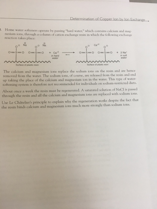 Solved POST LAB Determination of Copper lon by lon Exchange