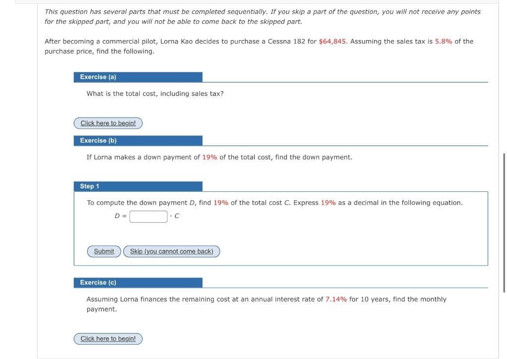 Solved This question has several parts that must be | Chegg.com