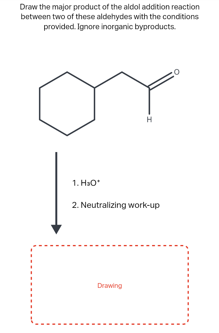Solved Draw the major product of the aldol addition reaction | Chegg.com