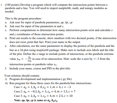 Solved (100 points) Develop a program which will compute the | Chegg.com