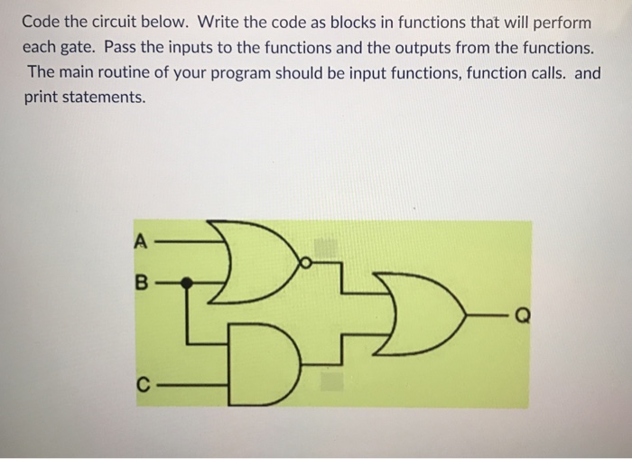 Solved Code the circuit below. Write the code as blocks in | Chegg.com