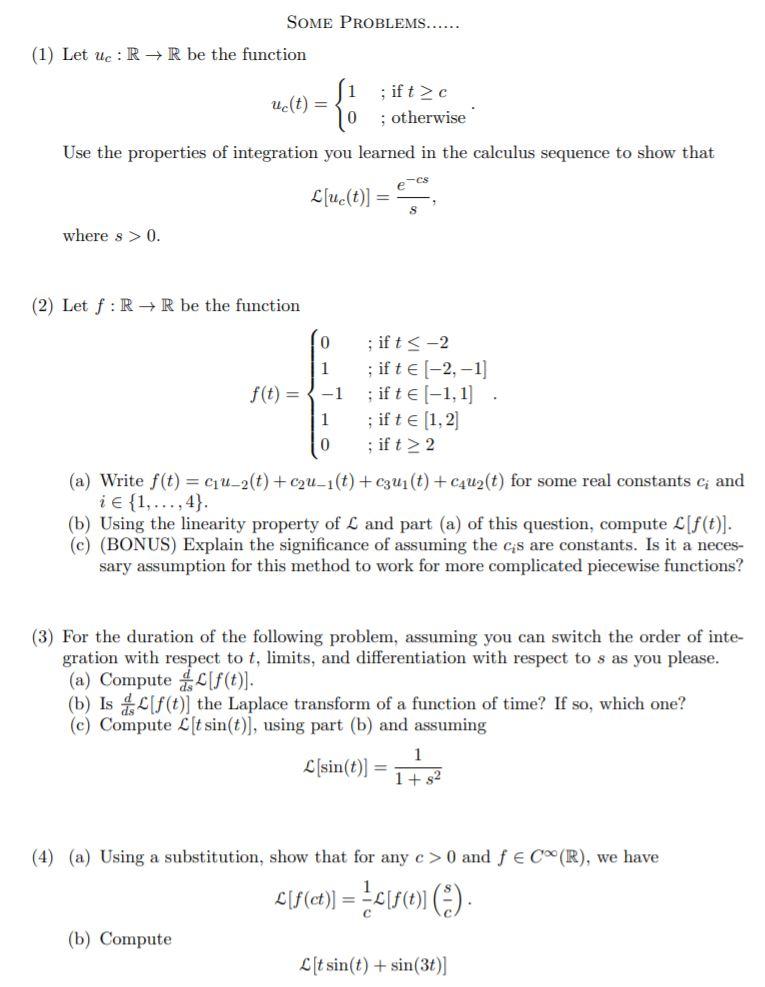 Solved Use the properties of integration you learned in the | Chegg.com