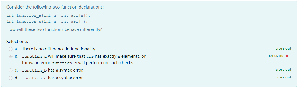 Solved Consider the following two function declarations: int | Chegg.com