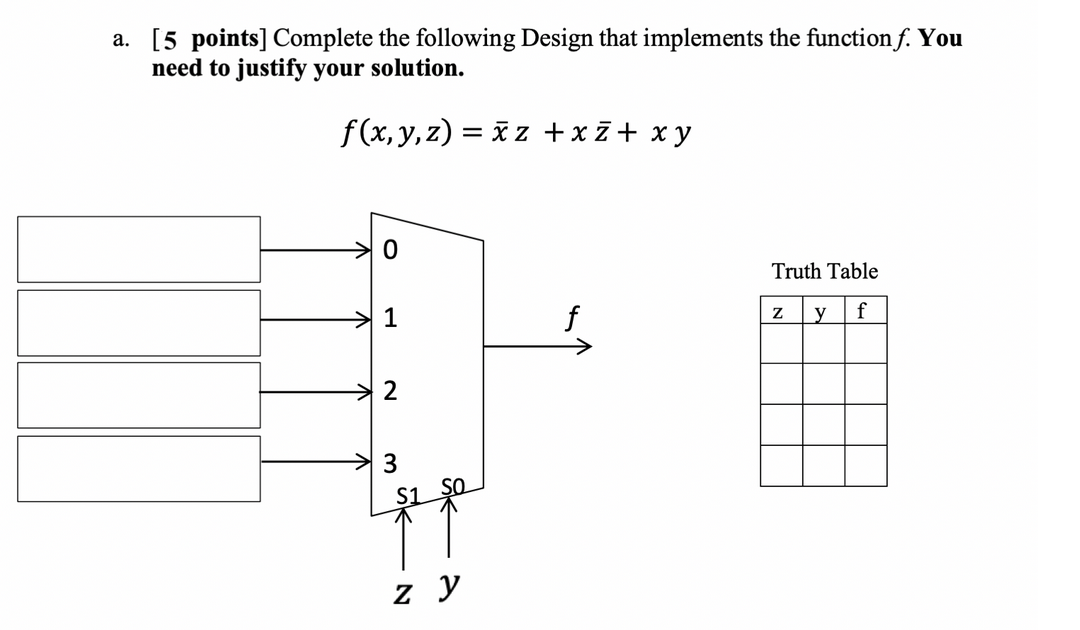 A. [5 Points] Complete The Following Design That | Chegg.com