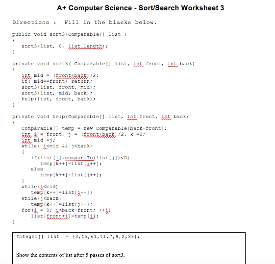 solved-computer-science-sort-search-worksheet-3-directions-fill-blanks-public-void-sort3