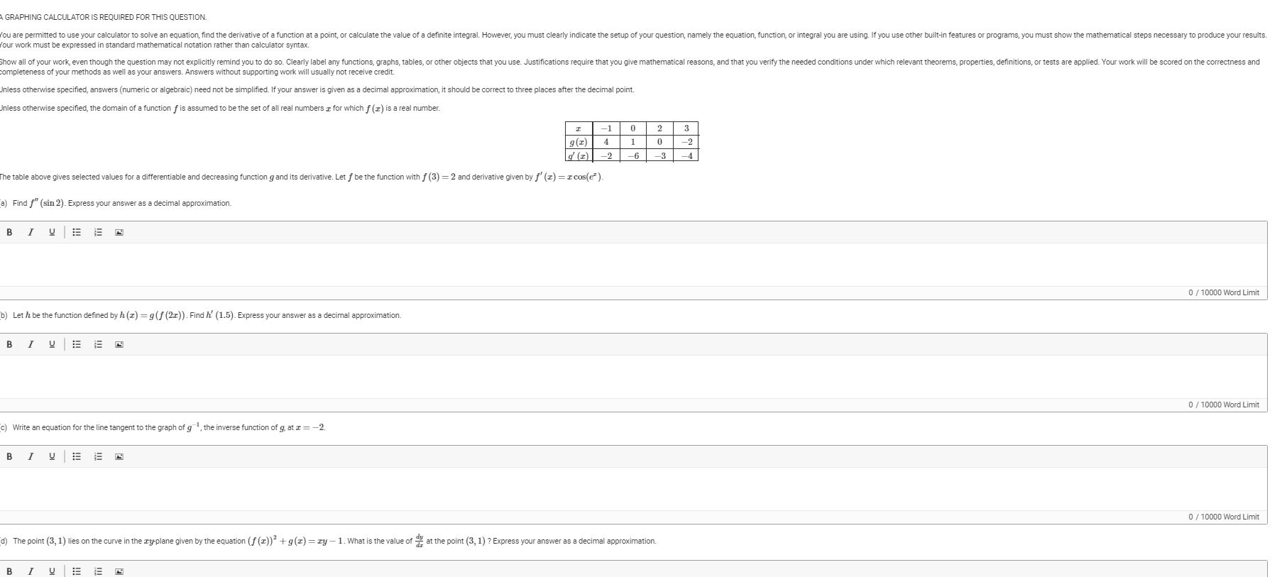 Solved GRAPHING CALCULATOR IS REQUIRED FOR THIS QUESTION. | Chegg.com