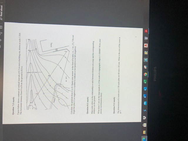 Solved Questions I to 6(1 mark each) A topographic map shows | Chegg.com