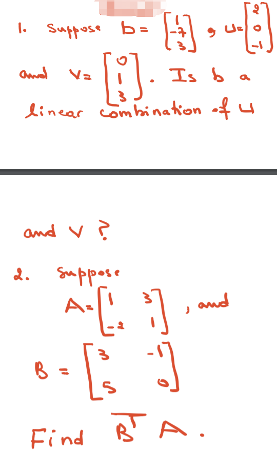 Solved L. Suppose B= H 성 ولا و -) N= And Is B A Linear | Chegg.com