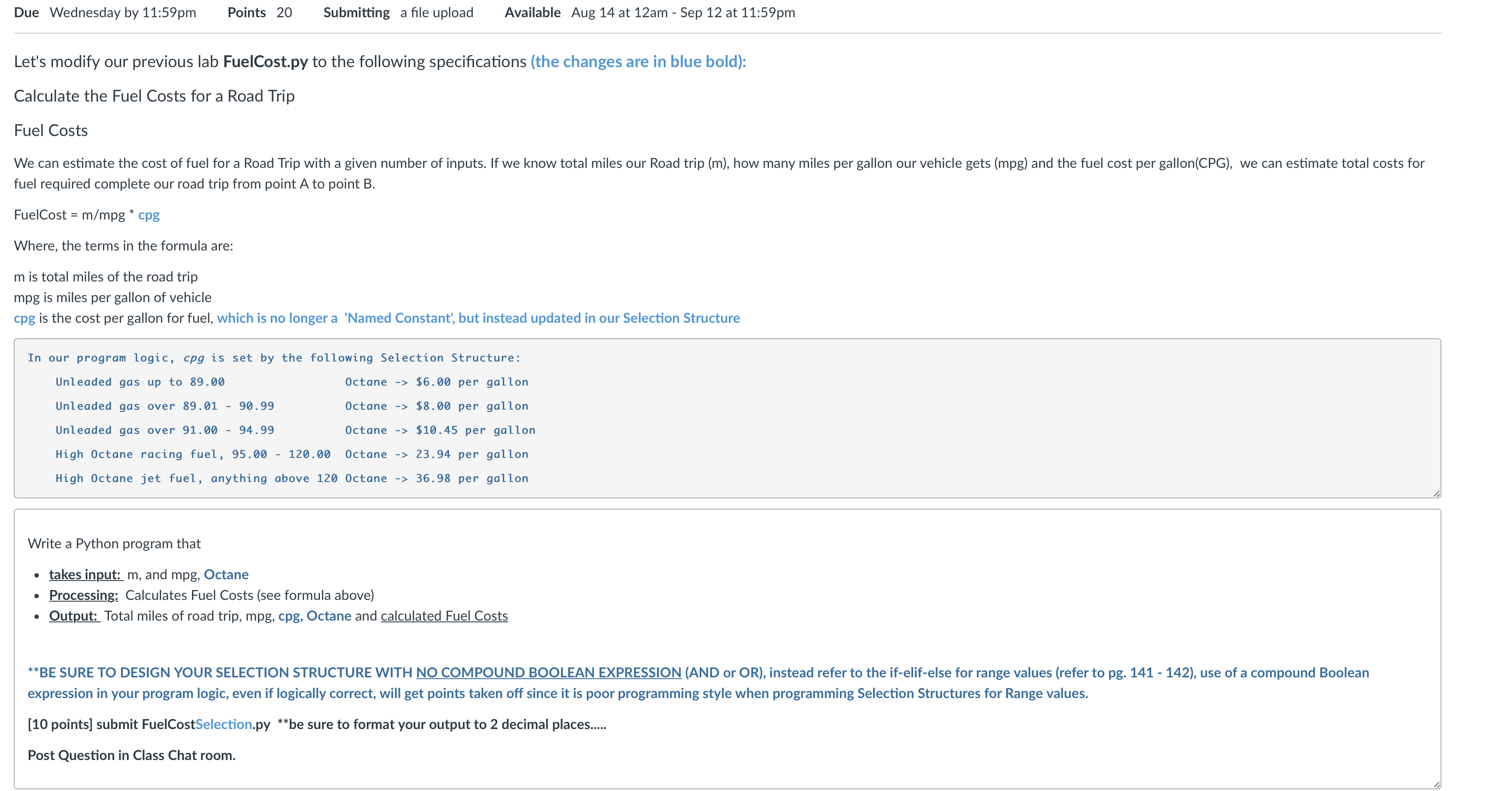 Solved Due Wednesday by 11:59pm Points 20 Submitting a file | Chegg.com