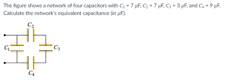 Solved The figure shows a network of four capacitors with | Chegg.com