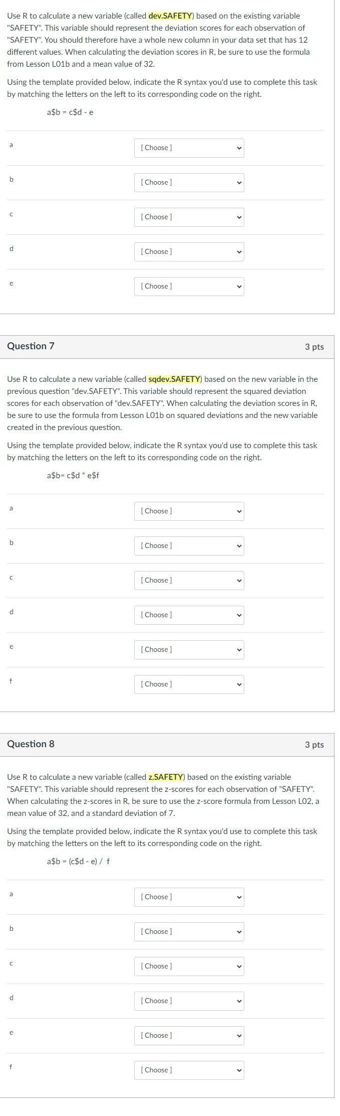 Solved Part 1 answer choices | Chegg.com