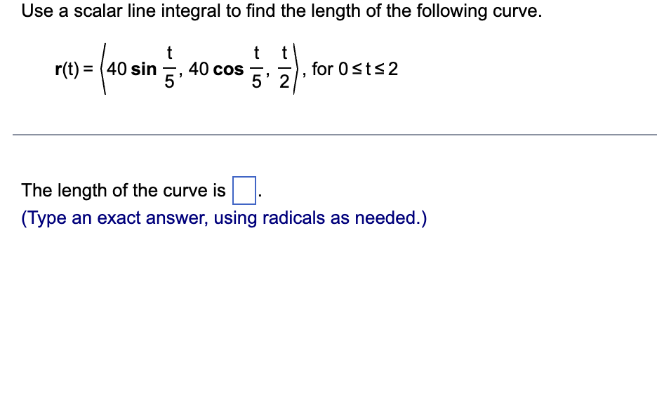 Solved Use a scalar line integral to find the length of the | Chegg.com