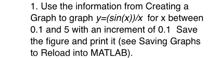 Solved 1. Use the information from Creating a Graph to graph | Chegg.com