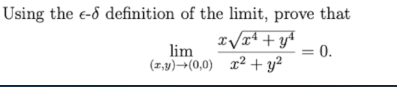 Solved Using the ϵ−δ definition of the limit, prove that | Chegg.com