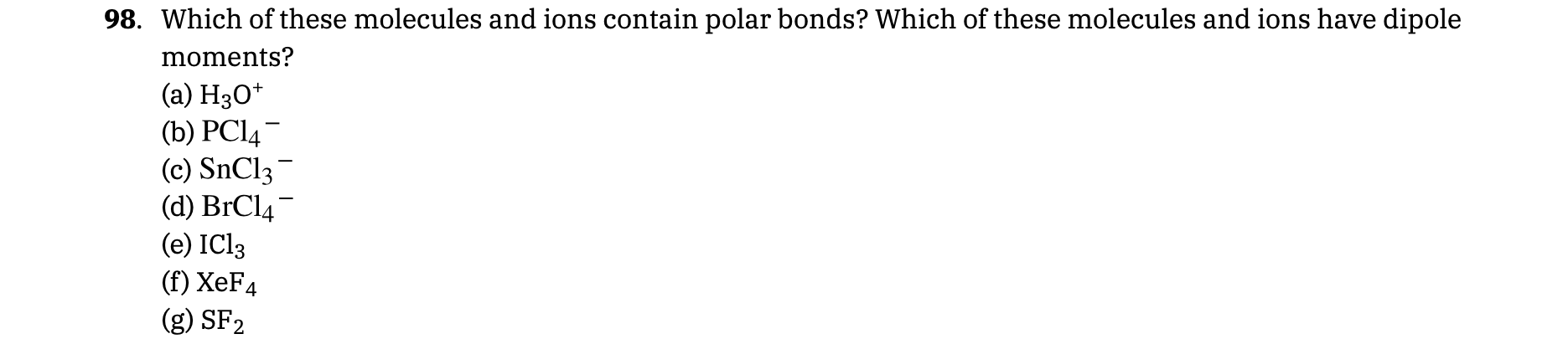 do polar molecules form ions