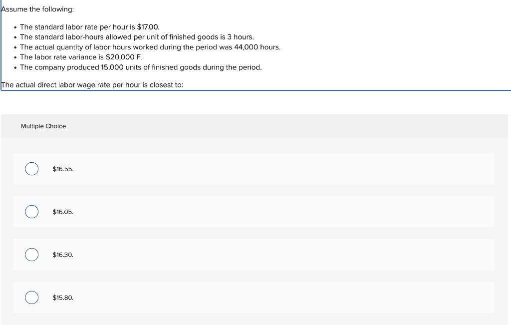 solved-assume-the-following-the-standard-labor-rate-per-chegg