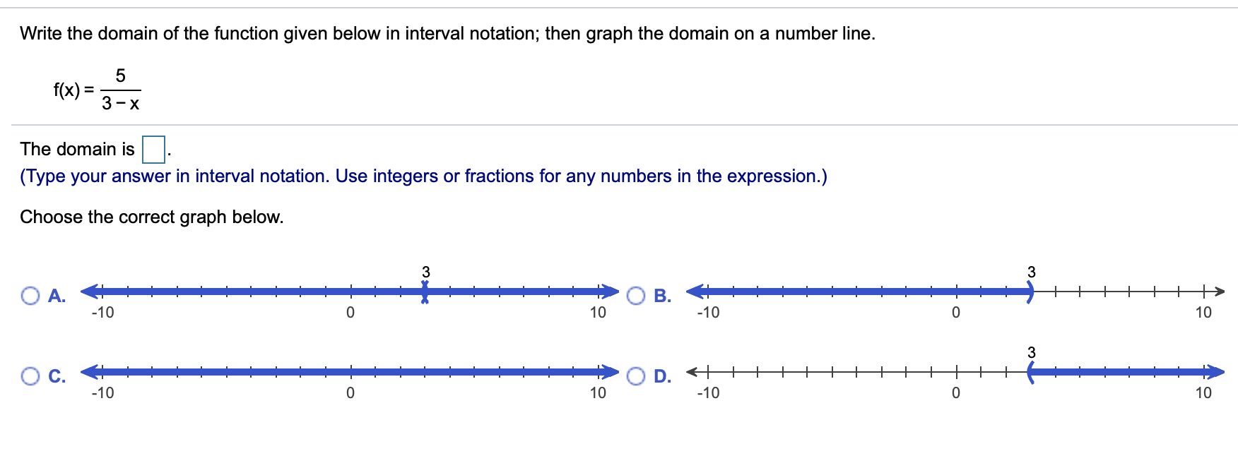 Solved Write the domain of the function given below in  Chegg.com