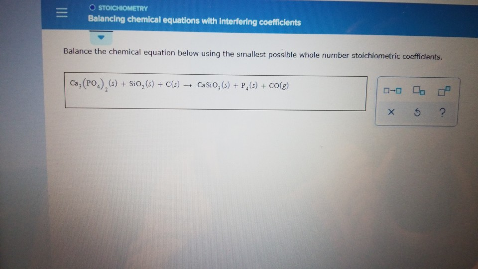 Solved O STOICHIOMETRY Balancing Chemical Equations With | Chegg.com