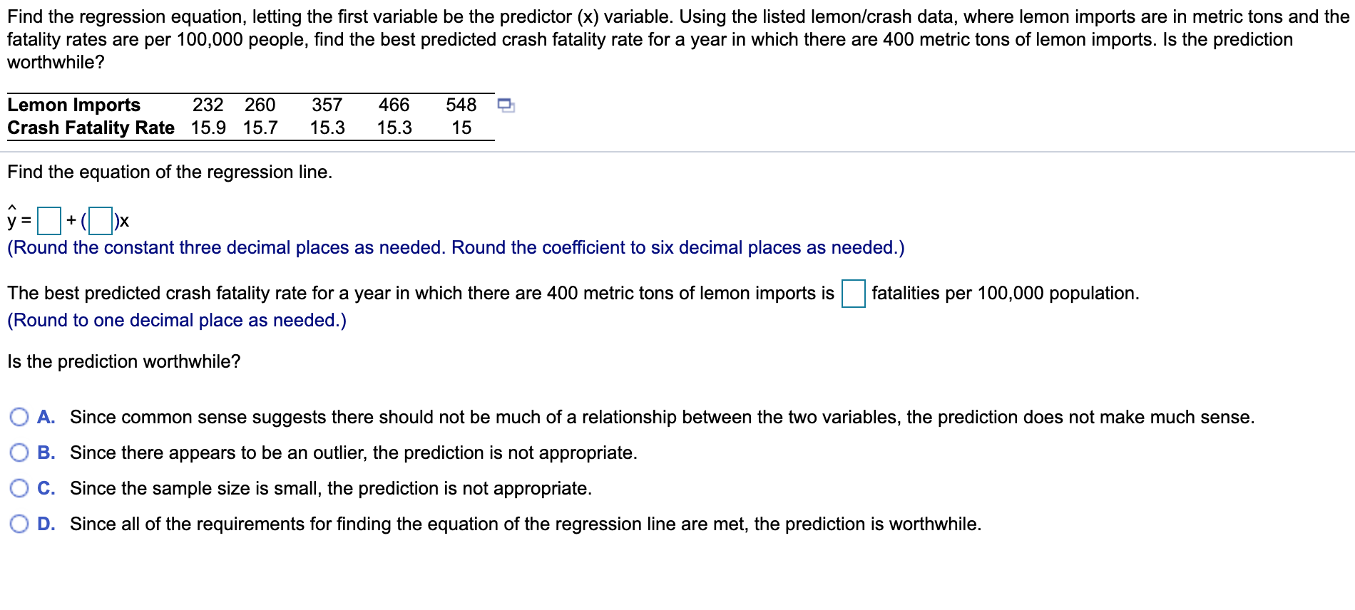 Solved Find The Regression Equation Letting The First 6392