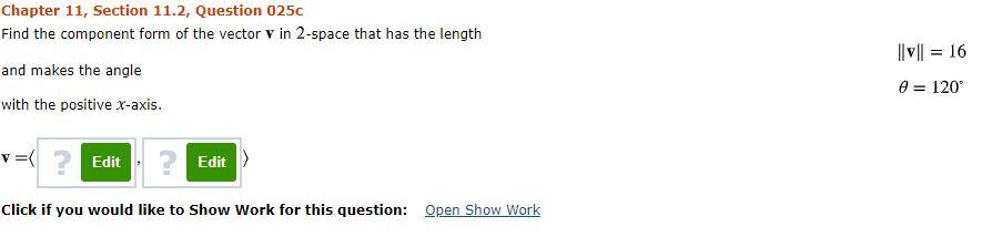 Solved Chapter 11, Section 11.2, Question 025c Find the | Chegg.com