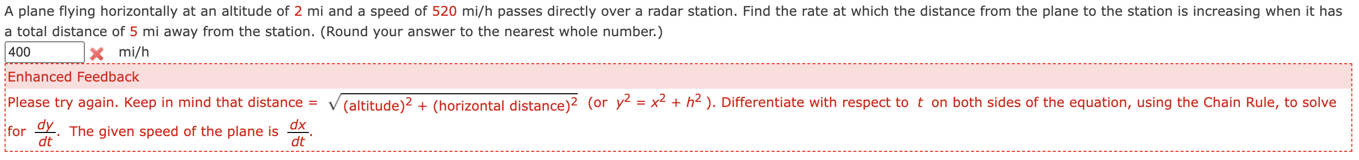 Image showcasing Solved total distance of 5mi away from the station. (Round | Chegg.com
