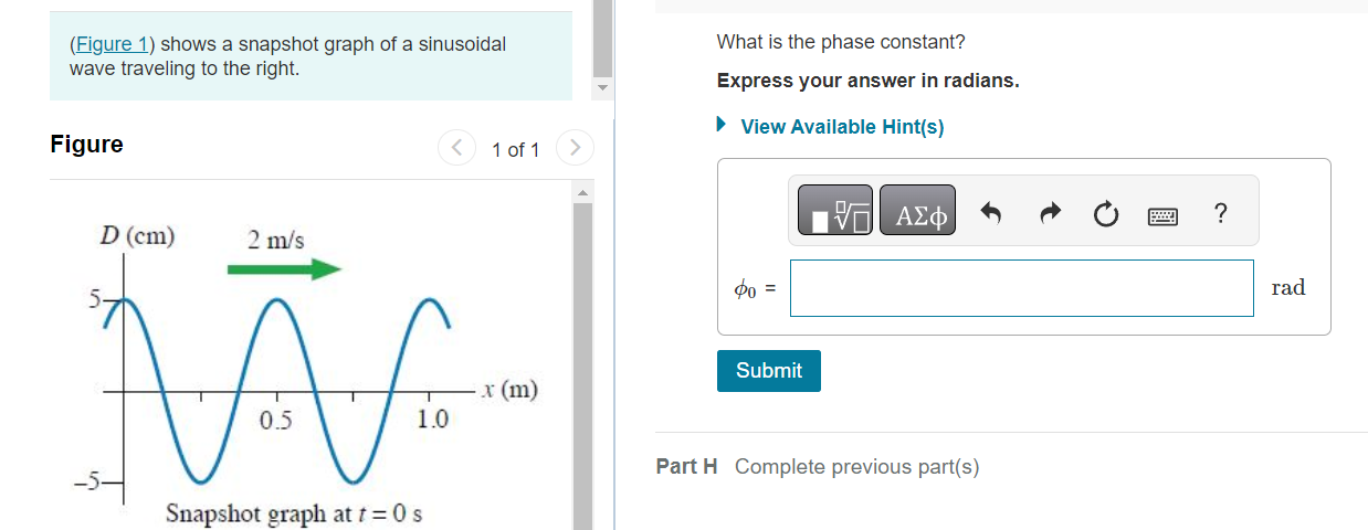 Solved (Figure 1) Shows A Snapshot Graph Of A Sinusoidal | Chegg.com