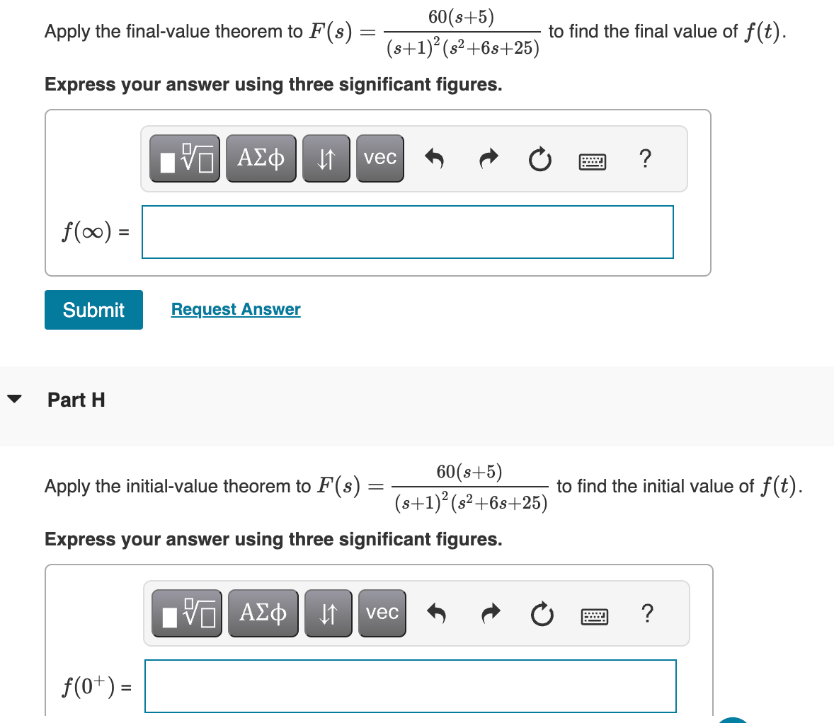 Solved Apply The Final-value Theorem To | Chegg.com