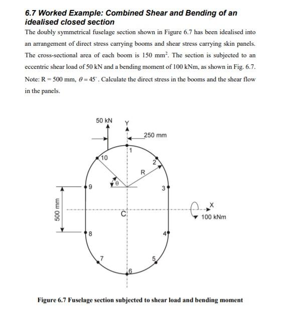 Solved 6.7 Worked Example: Combined Shear And Bending Of An 